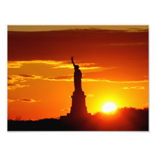 Foto Estátua da Liberdade ao Pôr do Sol