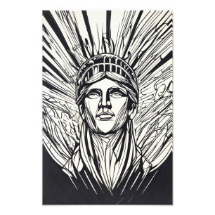 Foto Estátua da Liberdade Arte Moderna em Linhas