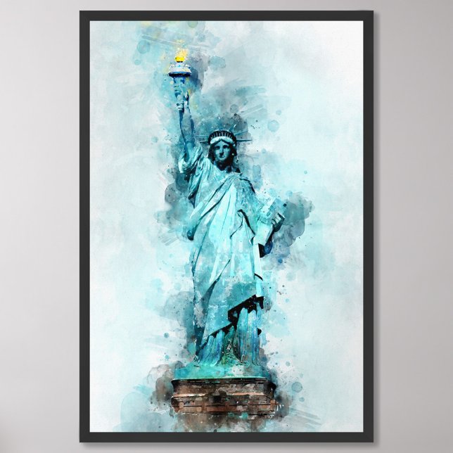 Foto Estátua da Liberty Watercolor (Criador carregado)