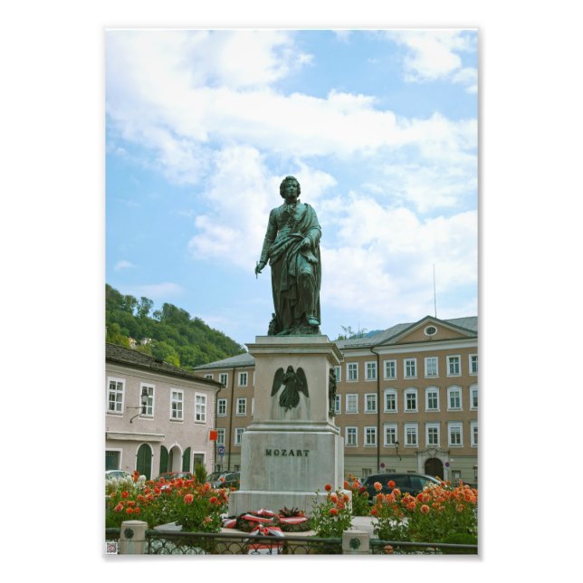 Foto Estátua de Mozart em Salzburgo (Frente)