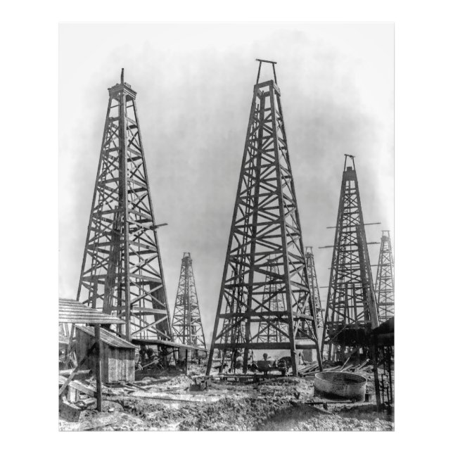Foto Esterques de perfuração de petróleo em madeira ant (Frente)