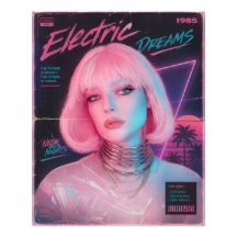 Estética Synthwave Rosa dos Anos 80