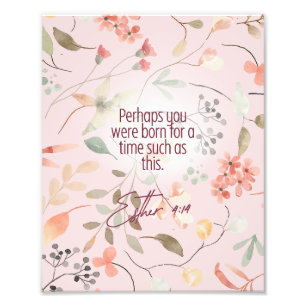 Foto Esther 4:14 Bíblia Cristã Verse Art