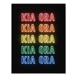 Foto Estilo de Letreiro de Neon Kia Ora Impressão de Ar
