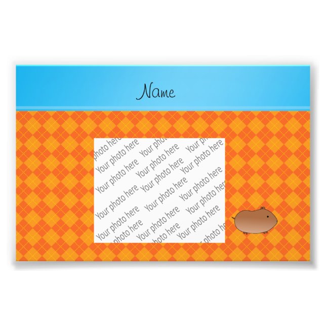 Foto Estilo laranja de hamster de nome personalizado (Frente)