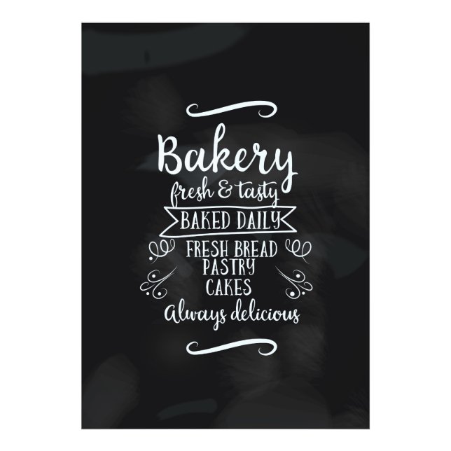 Foto Estilo Vintage Bakery poster (Frente)