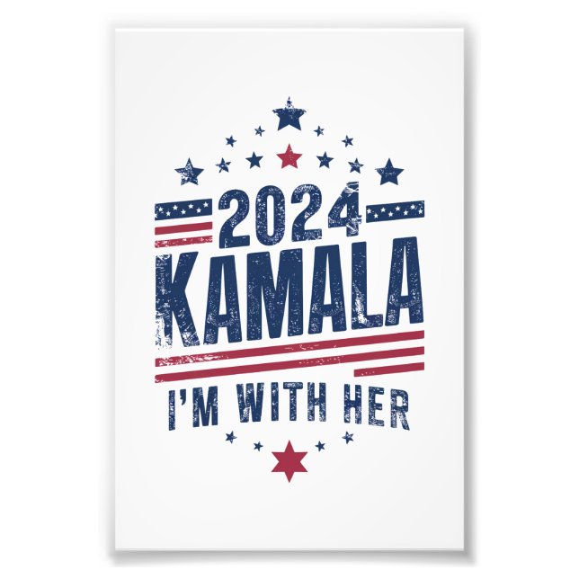 Foto Estou com o seu voto em Kamala em 2024 Kamala-Harr (Frente)