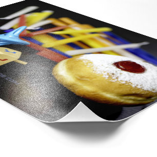 Foto Estrela Feliz de Hanukkah de David menorah Dreidel