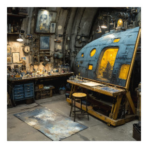 Foto Estúdio de Submarino de Artista Steampunk Caos