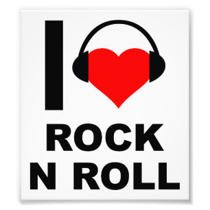 Foto Eu Adoro Poster Divertido de Rock