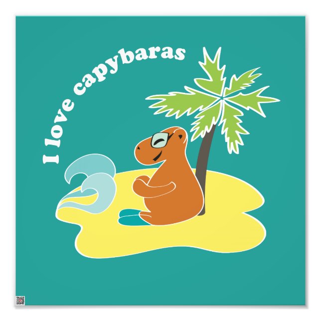 Foto Eu Amo Arte de Praia Tropical de Capivaras (Frente)