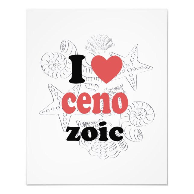 Foto Eu amo citação engraçada do Cenozoico para cientis (Frente)