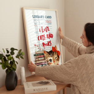 Foto Eu Amo Gatos e Livros