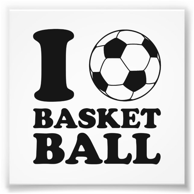 Foto Eu Amo O Basquete De Bola De Futebol (Frente)