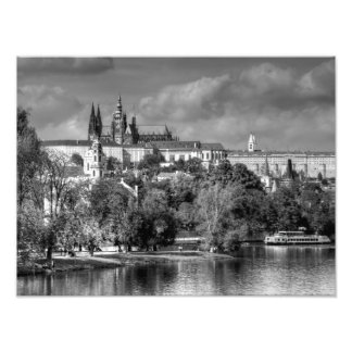 Foto Eu amo Praga, em preto e branco