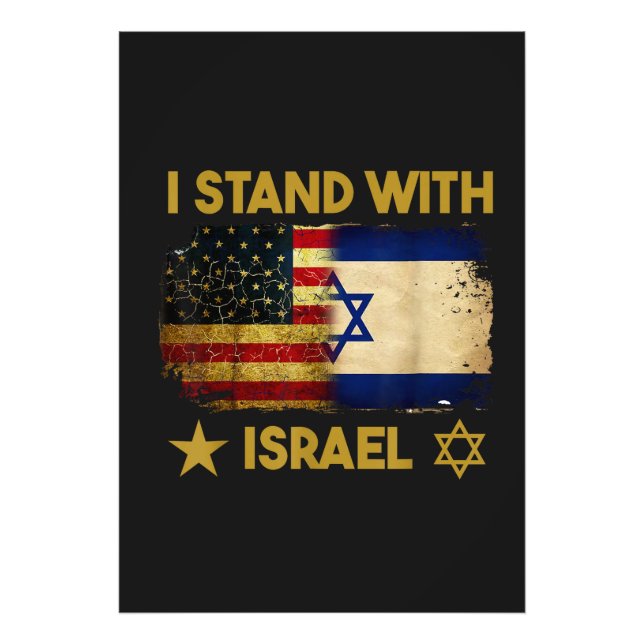 Foto Eu Apoio Israel Bandeira da América (Frente)