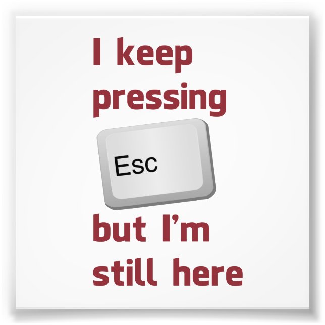 Foto Eu continuo pressionando a chave de fuga mas ainda (Frente)