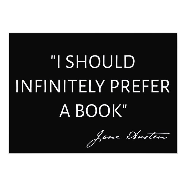 Foto Eu Deveria Infinitamente Preferir Um Livro - Jane  (Frente)