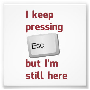 Foto Eu mantenho-me pressionar a chave de escape mas eu