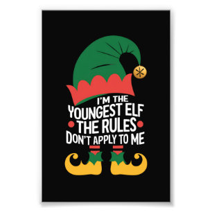 Foto Eu sou o mais jovem Elf Matching Family Christmas