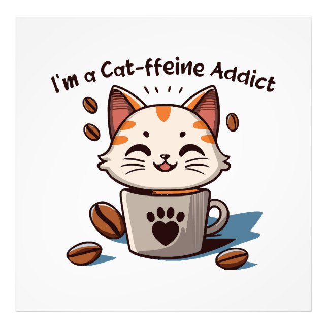 Foto Eu sou um viciado em Cat-ffeine (Frente)