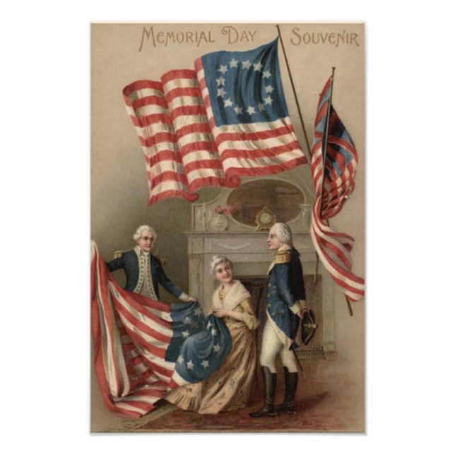 Foto EUA Flag Betsy Ross George Washington (Frente)
