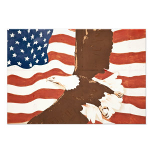 Foto EUA, Louisiana, Port Allen. Mural patriótico