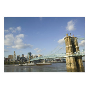 Foto EUA, Ohio, Cincinnati: Roebling Suspension 2