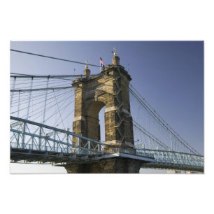 Foto EUA, Ohio, Cincinnati: Roebling Suspension 2