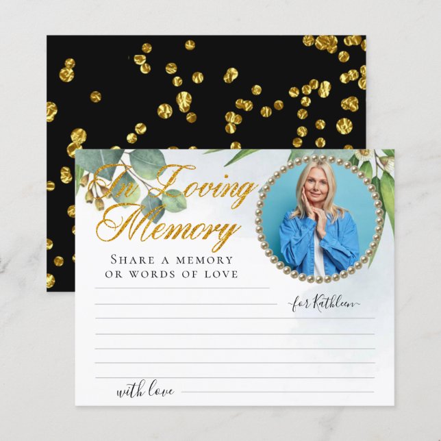 Foto Eucalyptus Compartilha um Cartão Funeral de M (Frente/Verso)