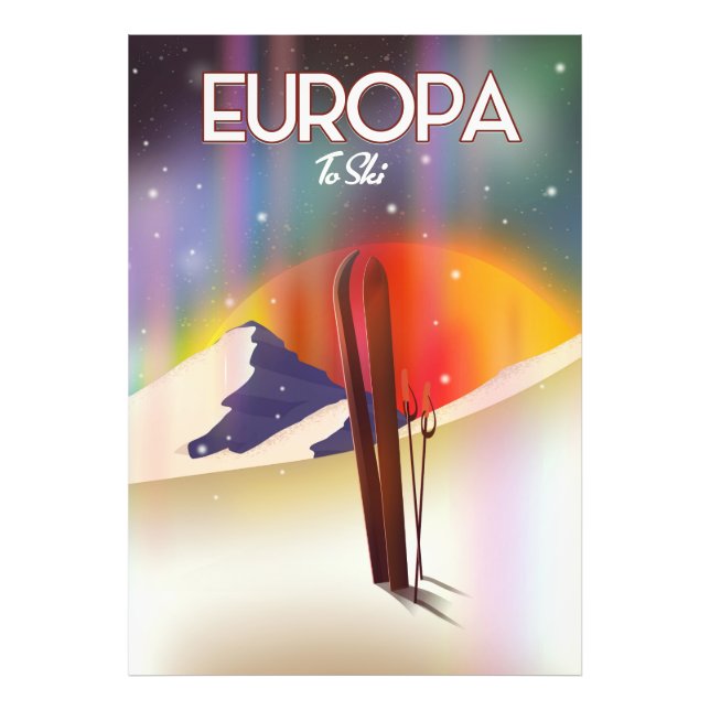 Foto Europa - Lua da Arte Espacial de Júpiter. (Frente)