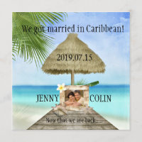 Foto Exótica em Praia após convites de Recepção de