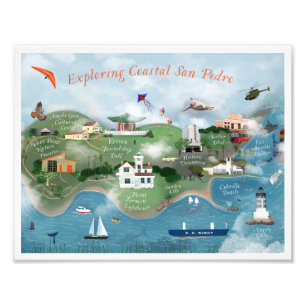 Foto Explorando a ilustração costeira de San Pedro 8,5x