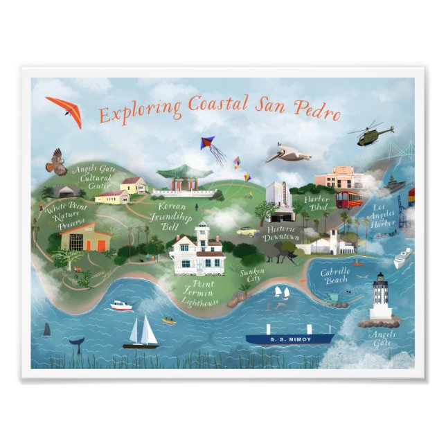 Foto Explorando a ilustração costeira de San Pedro 8,5x (Frente)