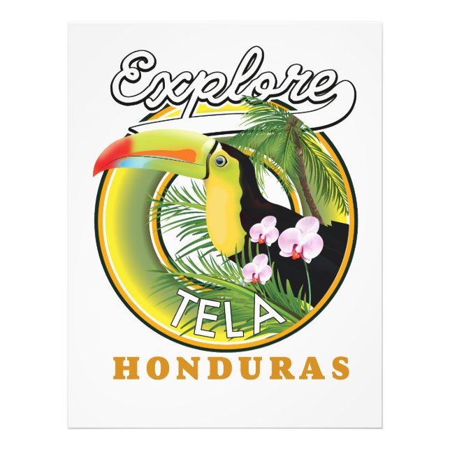 Foto Explore logotipo de viagem Tela Honduras (Frente)