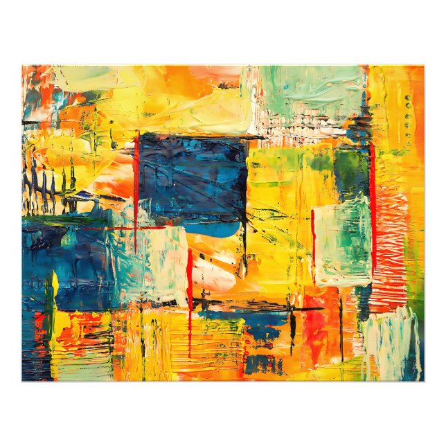 Foto Expressão Abstrato Colorida Moderna (Frente)