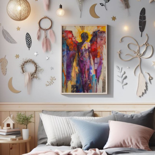 Foto Expressionismo Colorido do Anjo Guardião (Criador carregado)