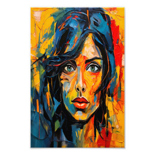 Foto Expressionista Vibrante Retrato Abstrato Arte Negr