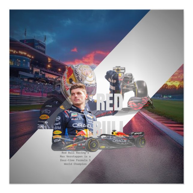 Foto F1 Fusion Car Poster - Fórmula 1 personalizada com (Frente)