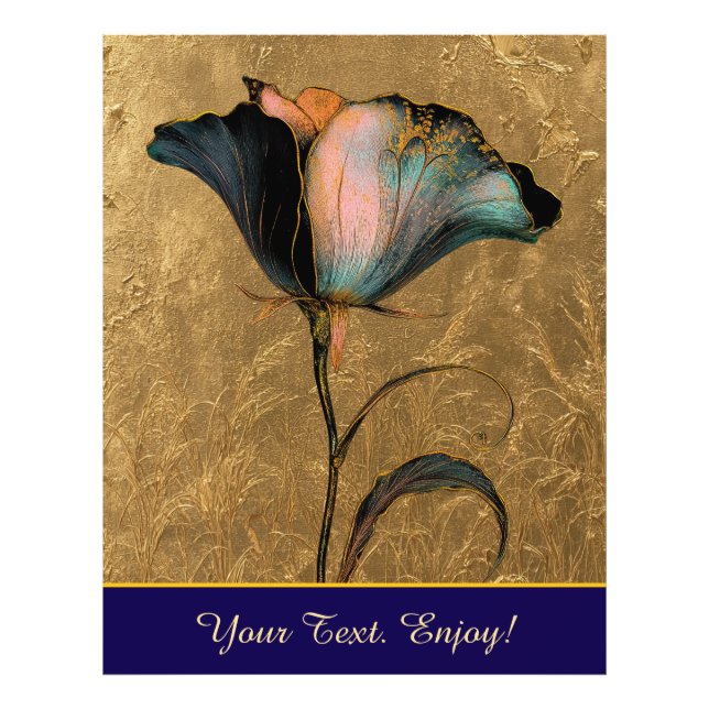 Foto *~* F4 Elegante 23 Vintage Dourada Flor (Frente)