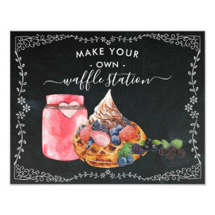Foto Faça seu próprio Waffle Station Chalkboard