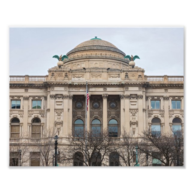 Foto fachada da histórica biblioteca pública milwaukee (Frente)