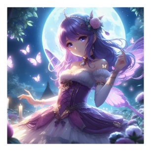 Foto Fada de Lua de Lua de Violeta da Menina de Anime
