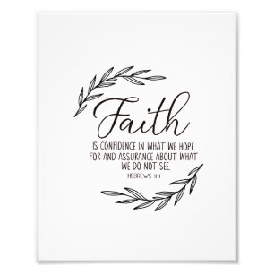 Foto Faith Wall Art, Bíblia Verse, Hebraicos 11:1