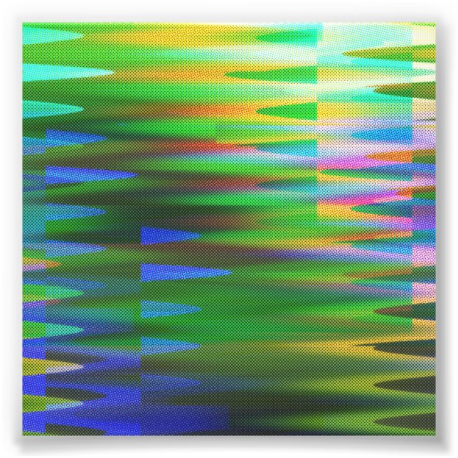 Foto Falha analógica estética de onda de arte reluzente (Frente)