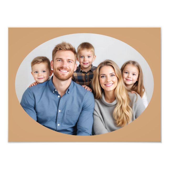 Foto Family Portrait Photo Enlargement Template Oval (Frente)