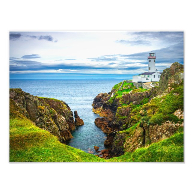 Foto Fanad Head Lighthouse Cliffs – Ireland Photo Print (Frente)