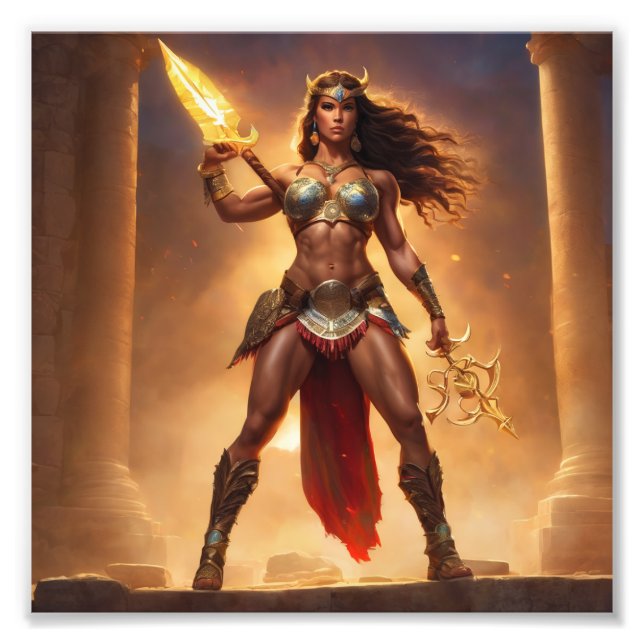 Foto Fantasy Barbarian Warrior Queen com Armas (Frente)