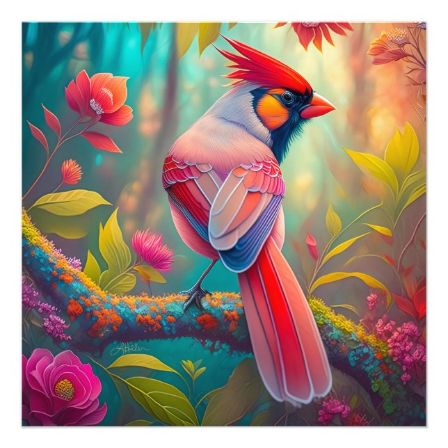 Foto Fantasy Birds Male Cardinal (Frente)