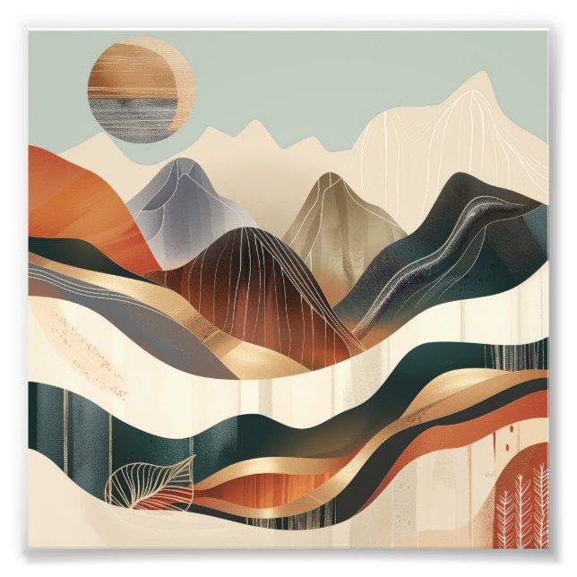 Foto Farbharmonie in der Natur: Abstrakte Bergwelten (Frente)